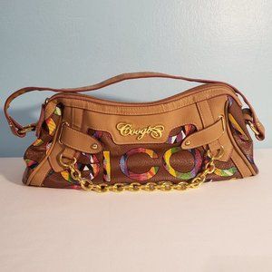 Coogi Gold-Tone Chain Link Colorful Purse